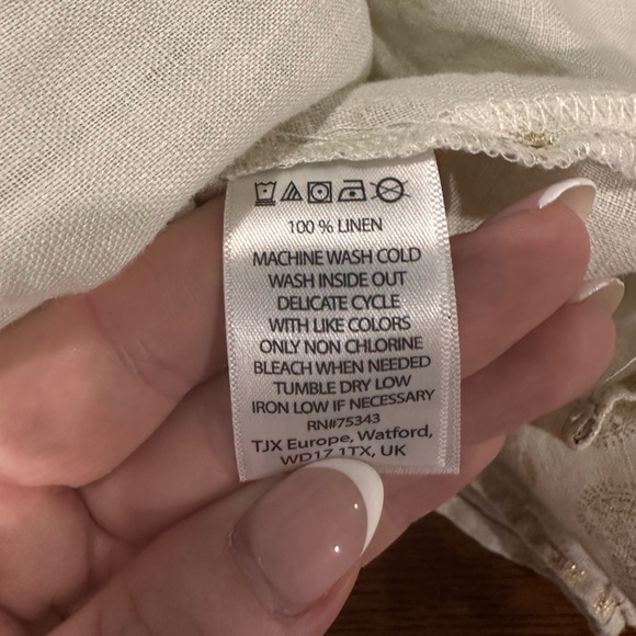 SAINT TROPEZ WEST Paisley‎ Linen Sleeveless Top - Picture 5 of 5